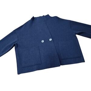 Les Copains BVM Spa Wool Cashmere Two Button Front Cardigan Sweater Oversize SM